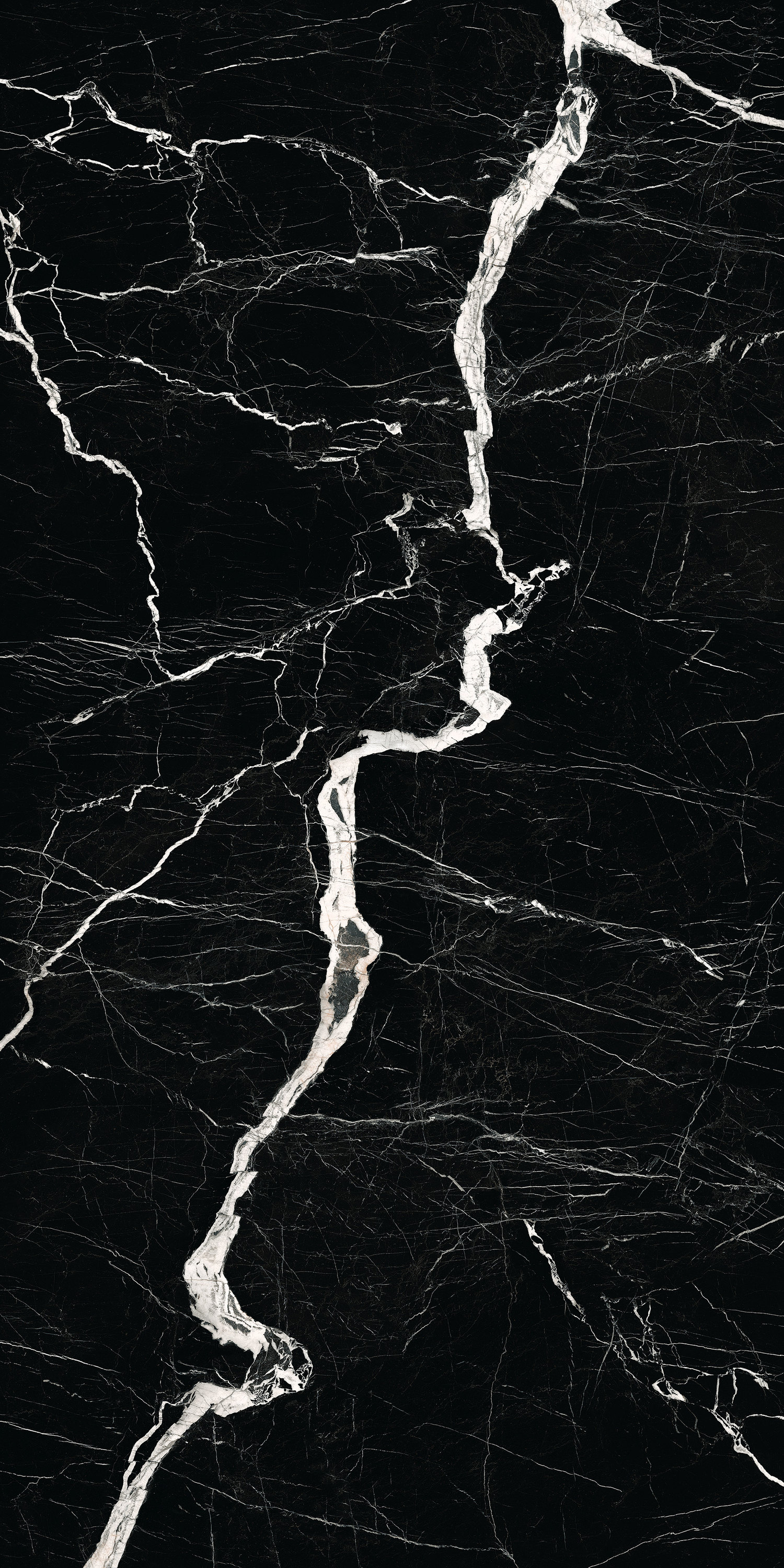 На пол Ararat Lighthing Black Matt Спеченный камень 1600x3200x20