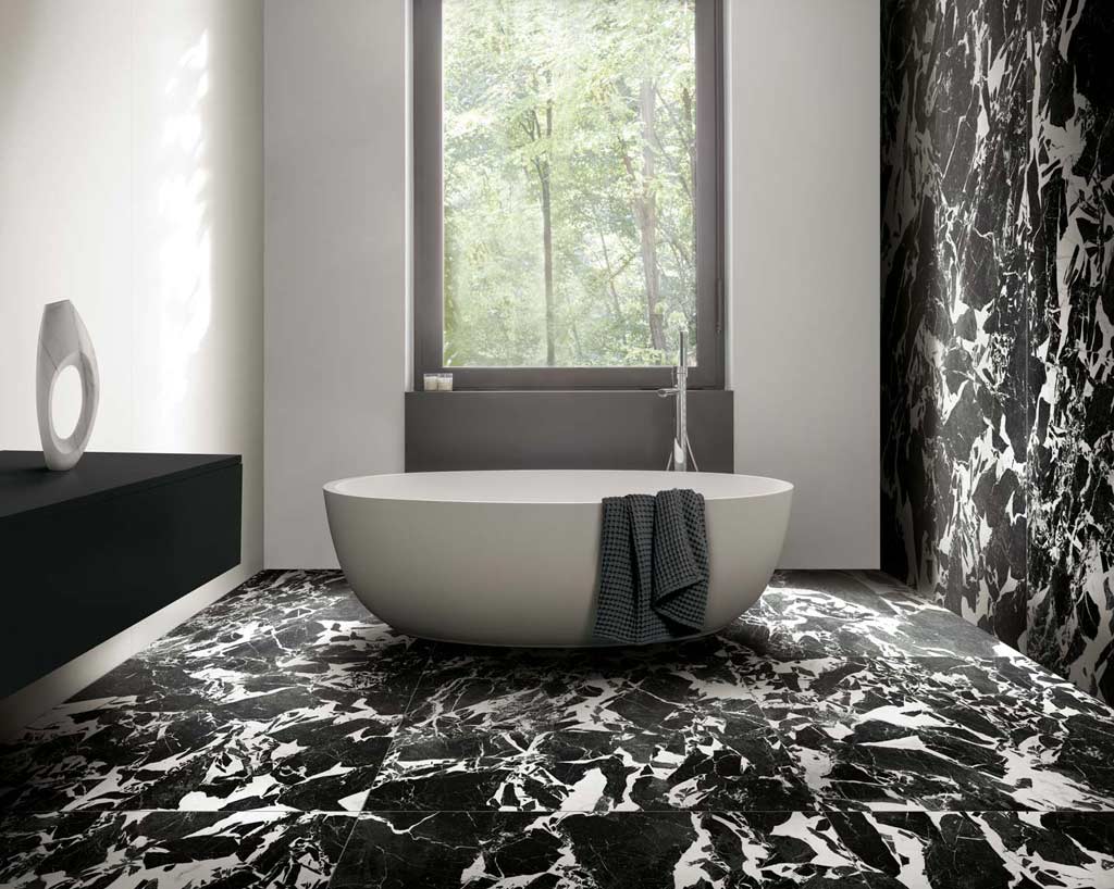 751180  На пол B and W Marble Black Naturale Ret 6mm 60x120 - фото 4