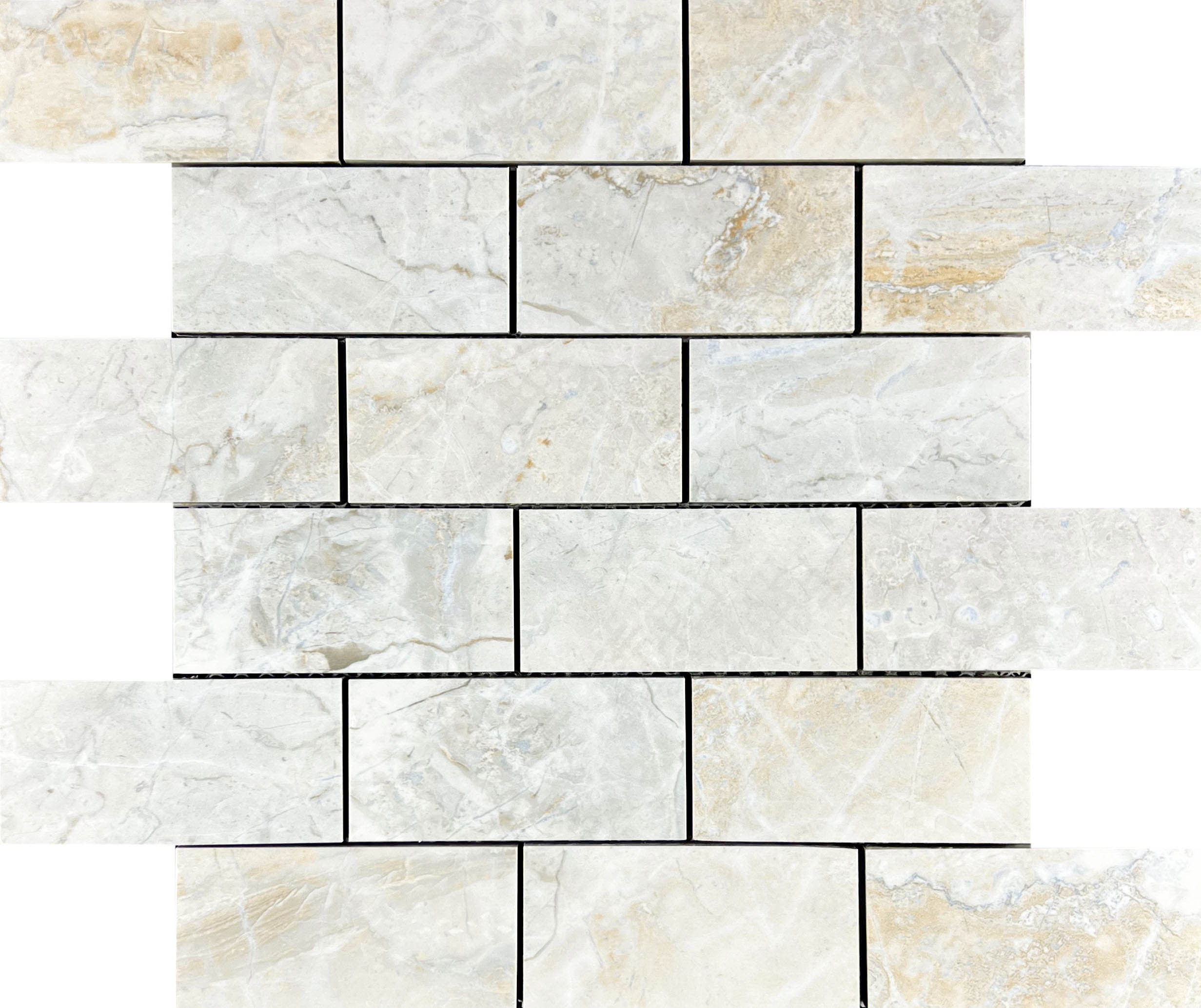 Декор Lumix White Mosaic Brick Bone - фото 4