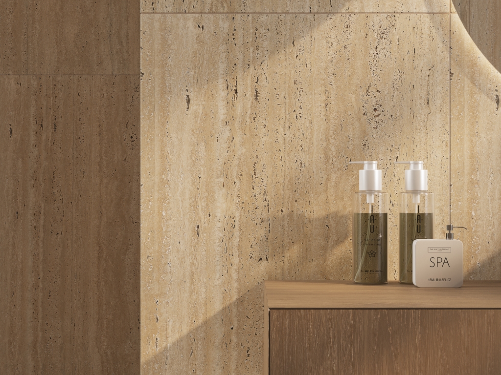 A17422 На пол Travertino Бежевый рельеф ректификат 60x120 - фото 6