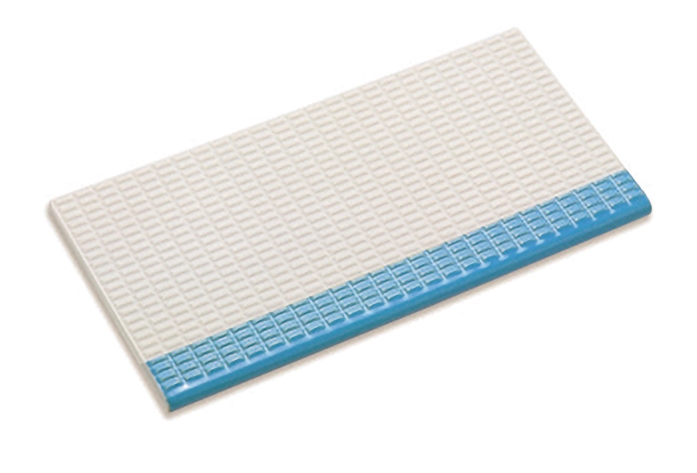 21211 Ступень Olympic Series Petit Carre Противоскользящая плитка с буртиком с сетчатой поверхностью Light Blue-Unglazed 12x24.5