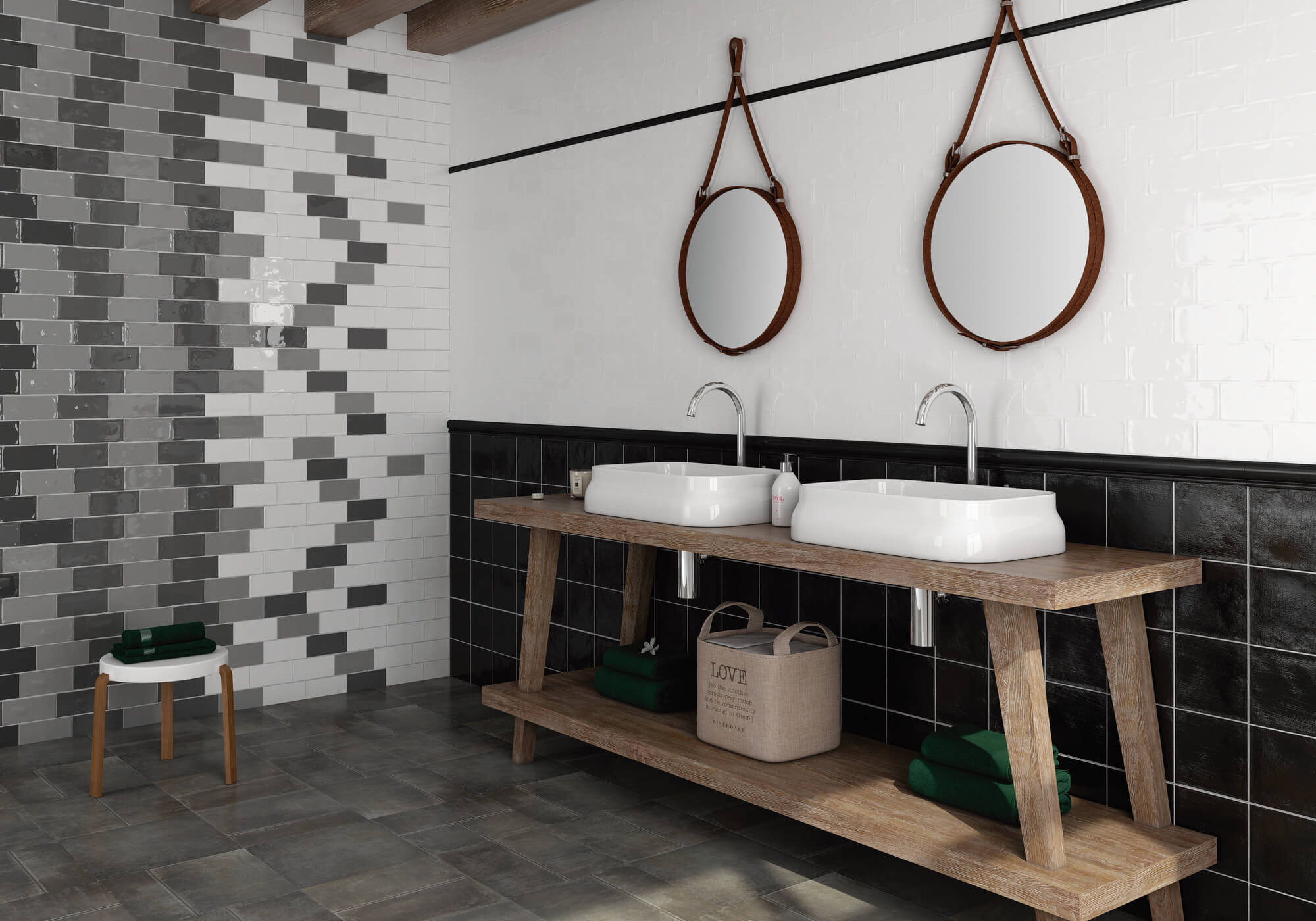 На стену Alfaro Grafito Brillo 7.5x15 - фото 2