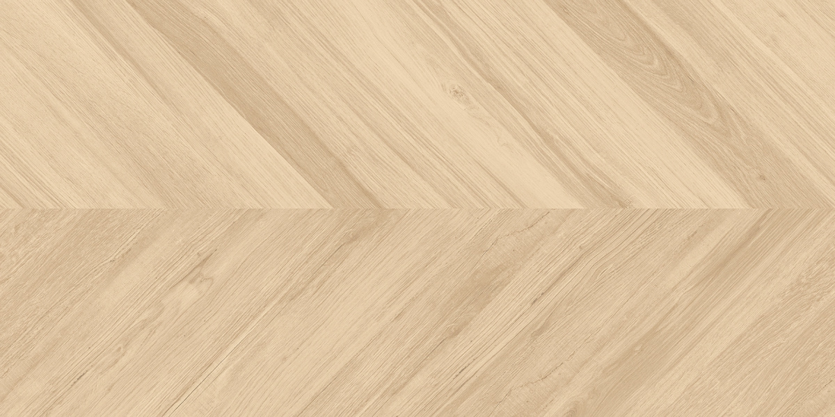 На пол Wood Royal Almond Chevron Бежевый матовый карвинг 60х120 - фото 4