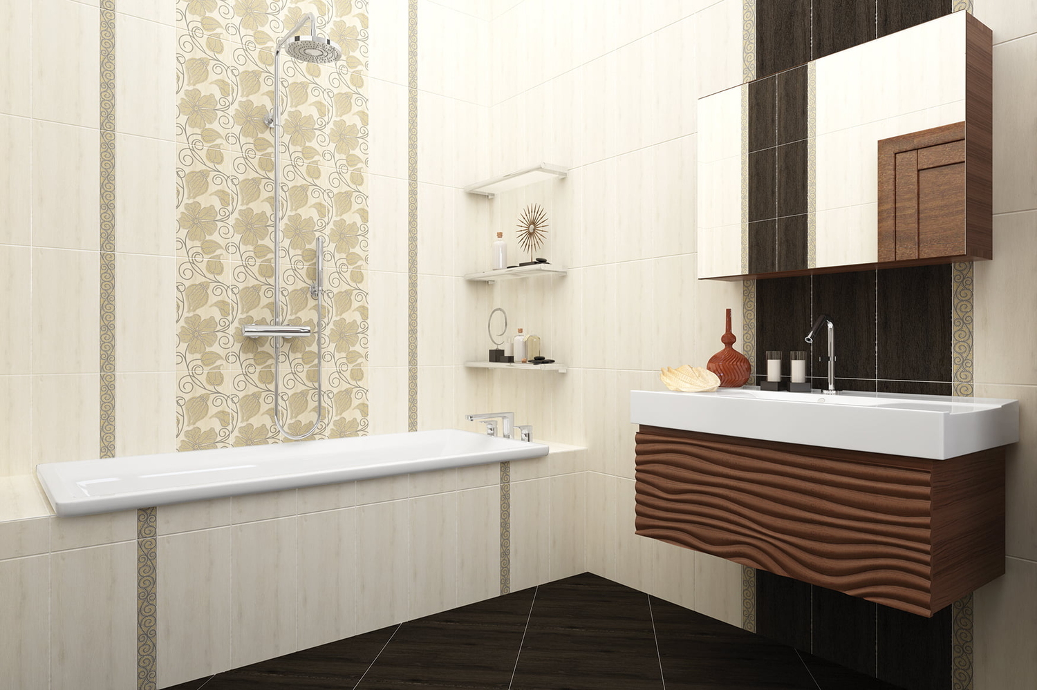 ILG111DR На стену Illusion Коричневая 20x44 - фото 7