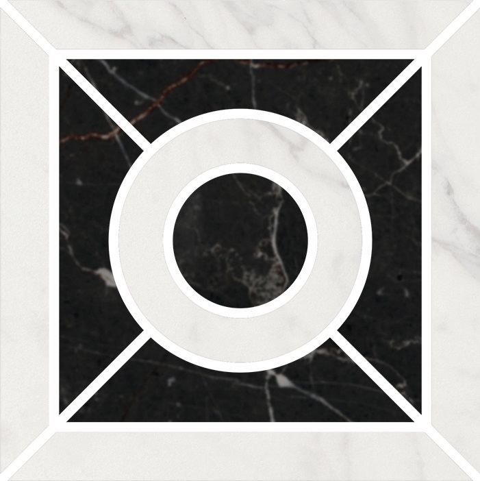 ID93T Декоративная вставка Фрагонар Наборный белый 9.9x9.9 9мм