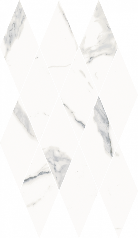 620110000202 На пол Stellaris Statuario White Mosaico Diamond Lux 28x48
