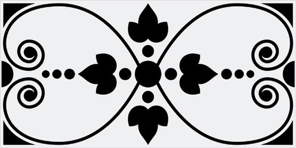 Декор Rivoli Rosiers Negro 