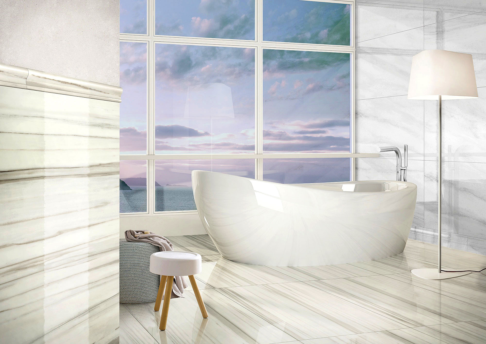 На пол Marmoker Lucido Bardiglio Imperiale 59x59 - фото 8