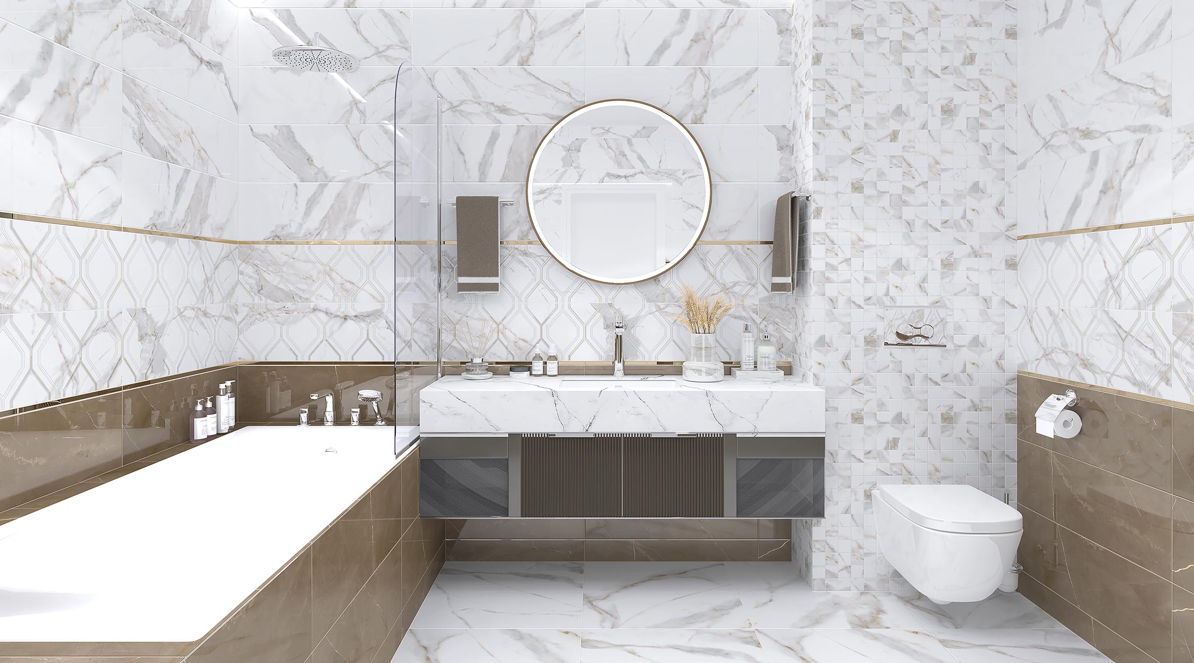 Декор Beryl Белый - фото 3