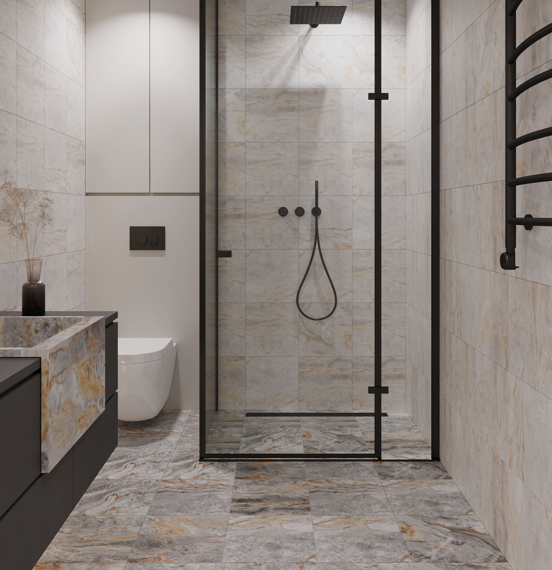 На пол Эверест Светло-серая 32.7x32.7 - фото 2