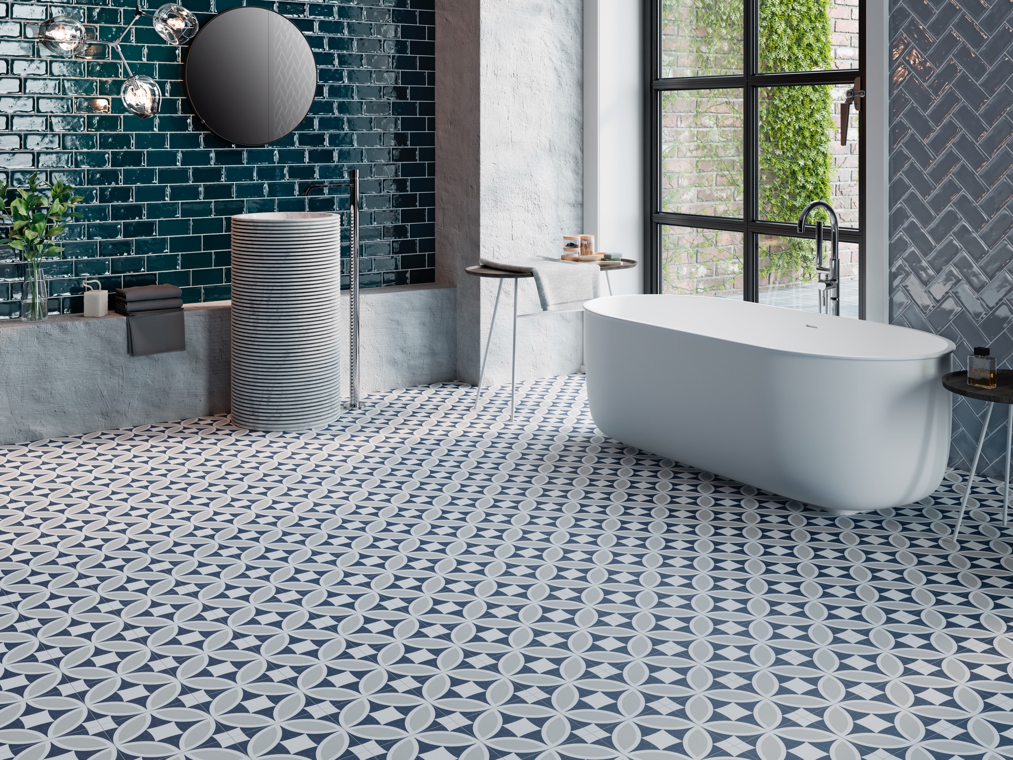 На стену Glamour-Chic Gris 15x15 - фото 9