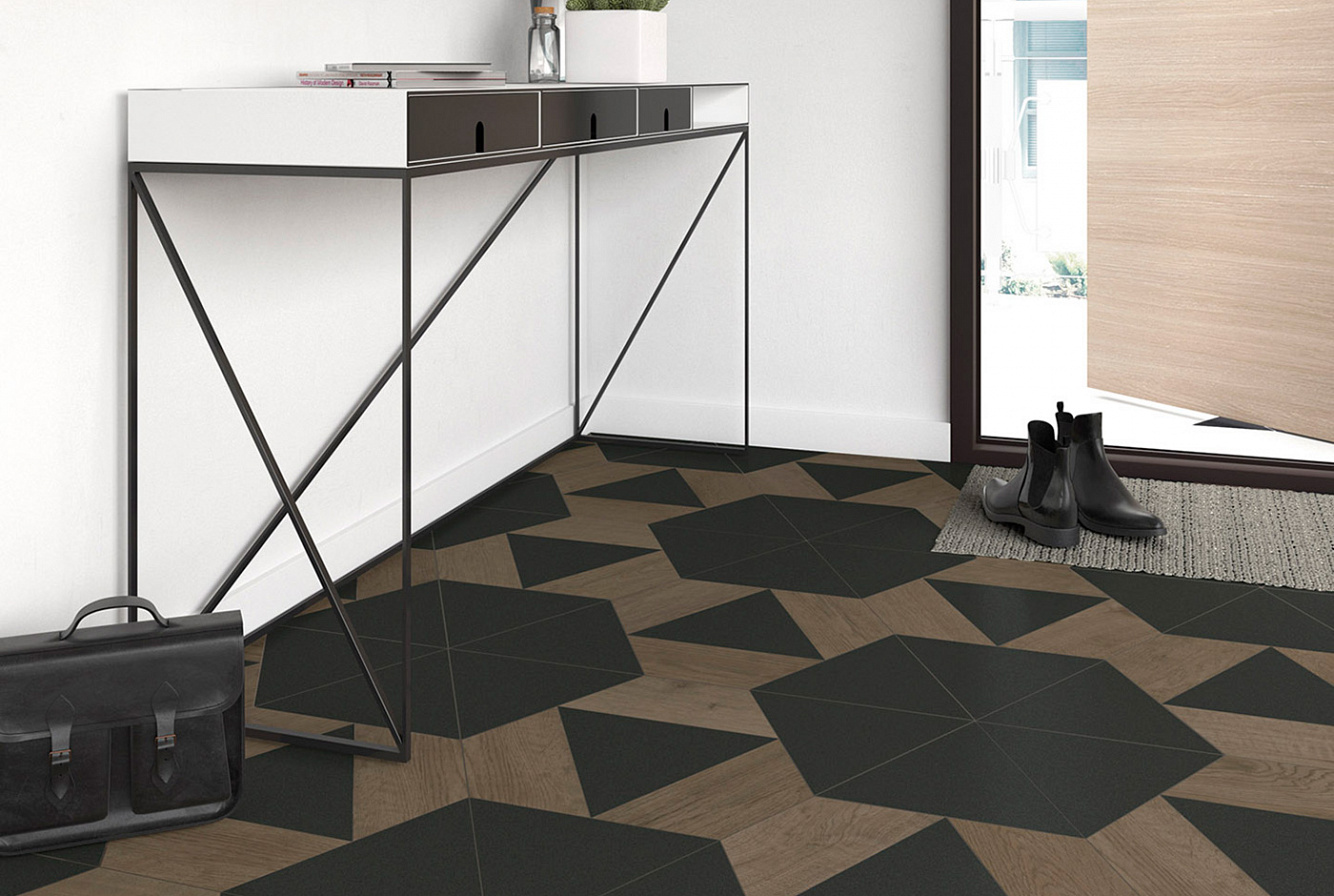 120279 На пол 60 Grad Chevron B Wood Dark - фото 15