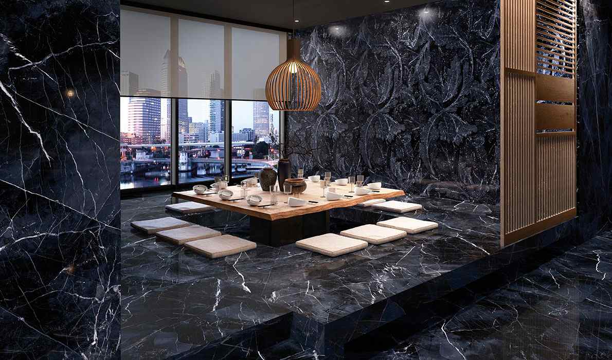 EHAS Декор Tele Di Marmo Revolution Acanto Calacatta Black Lappato 278x120 - фото 2