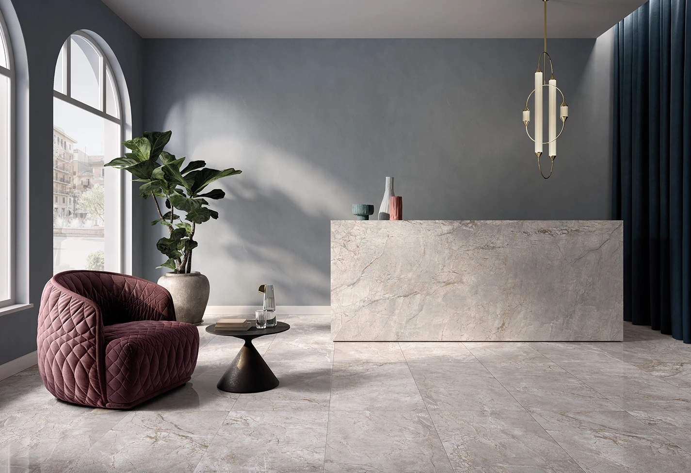 A2O2 На пол Elements Lux Silver Grey Nat Rt 60x60 - фото 9