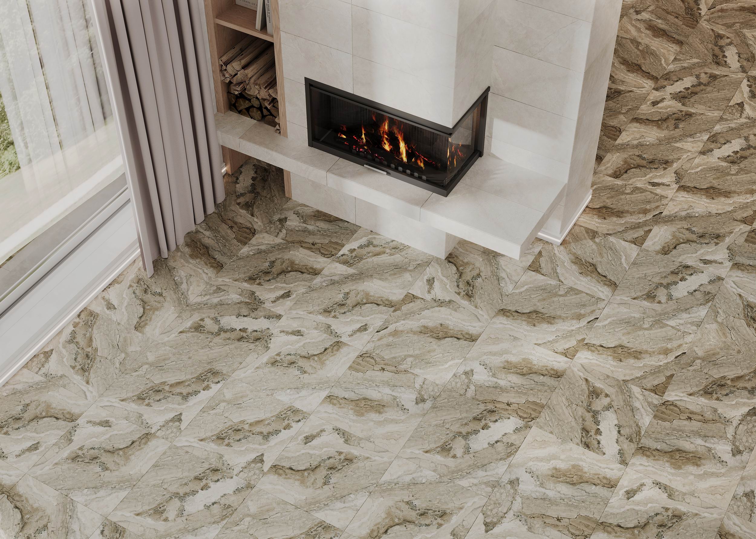 На пол Etna GP бежевый 500х500 - фото 6