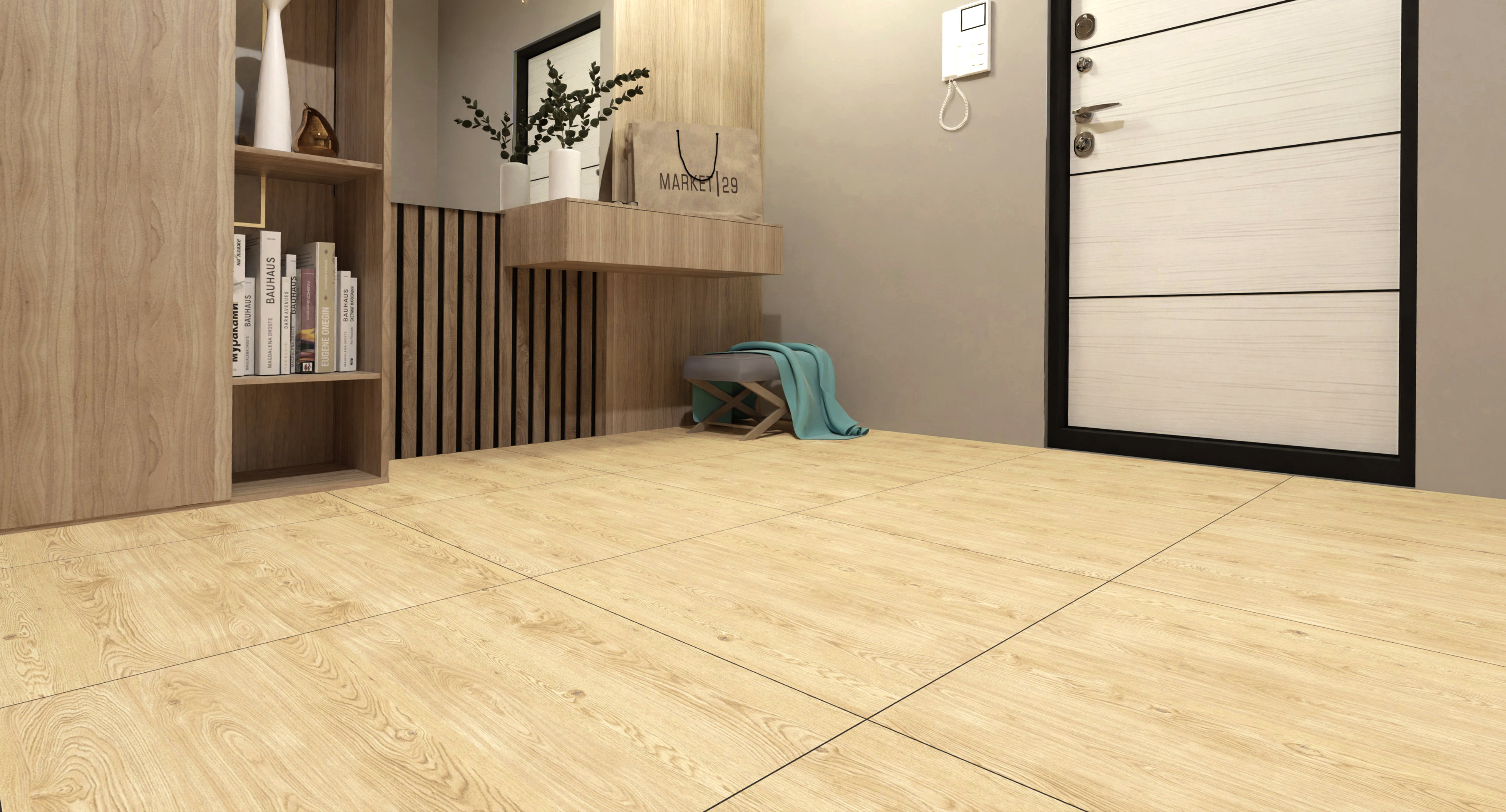 NR0380 На пол KeraForest Коричневый светлый 60x60 - фото 7