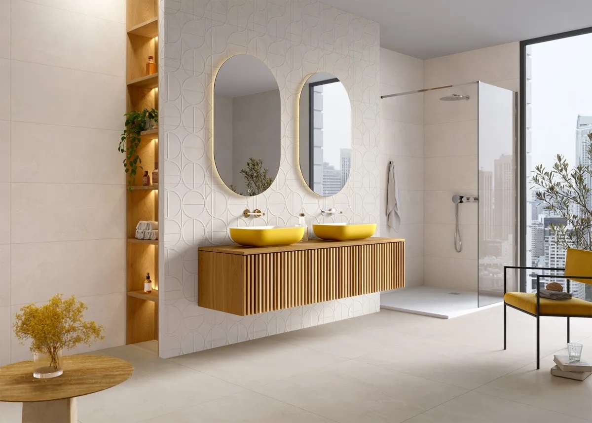 P0007701 На пол Tunez Beige Digital Soft 90x90 - фото 12