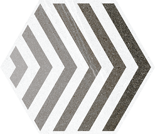 Декор Seine Hexagono Lacroix Gris