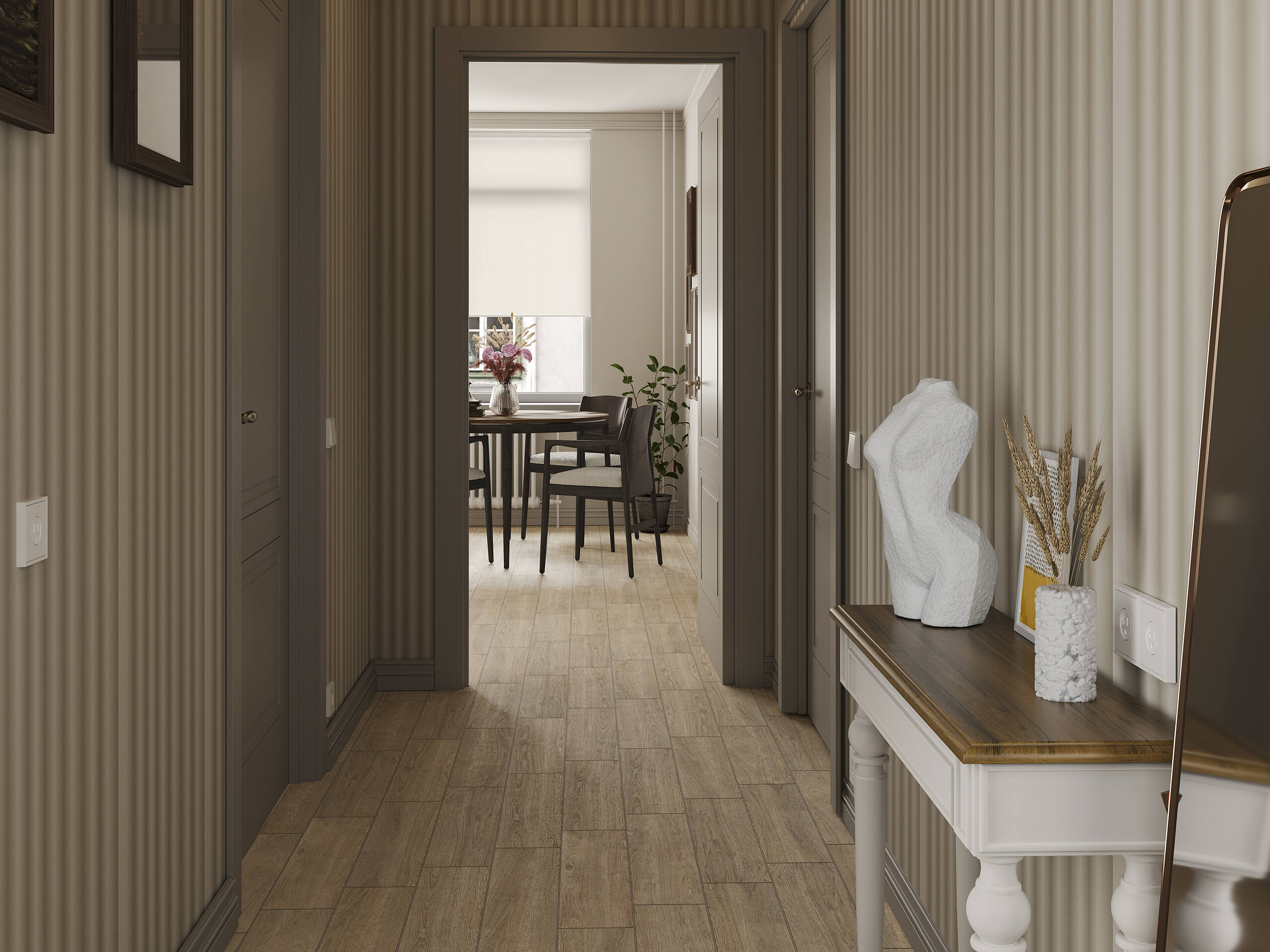 Skirting/RF02_NR/7x60x8 Плинтус Riff RF02 Light Beige Структурированный 7x60x8 - фото 4