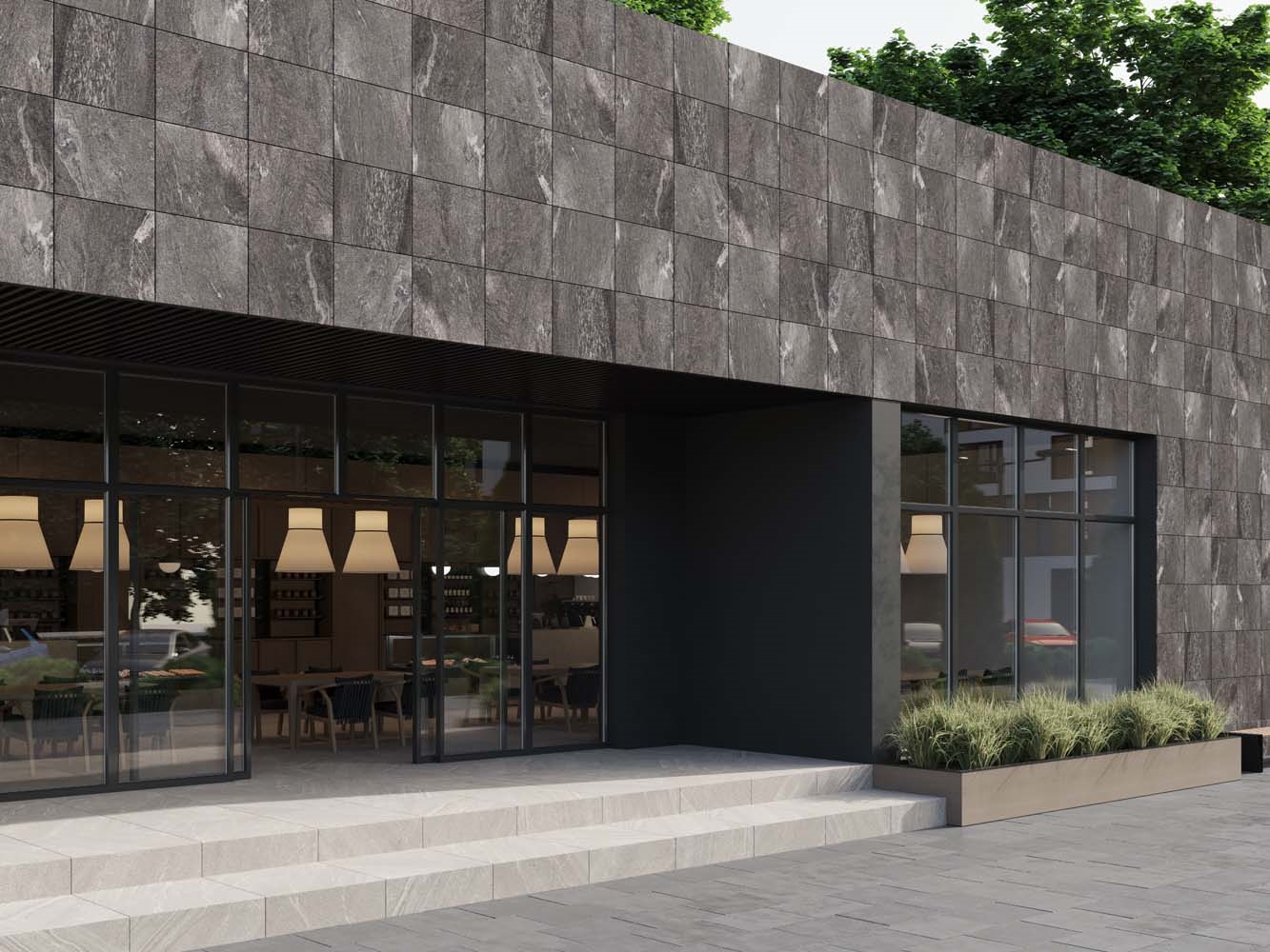 Ступень Tramontana TN01 Grey Неполированная с насечками 120x30 - фото 3