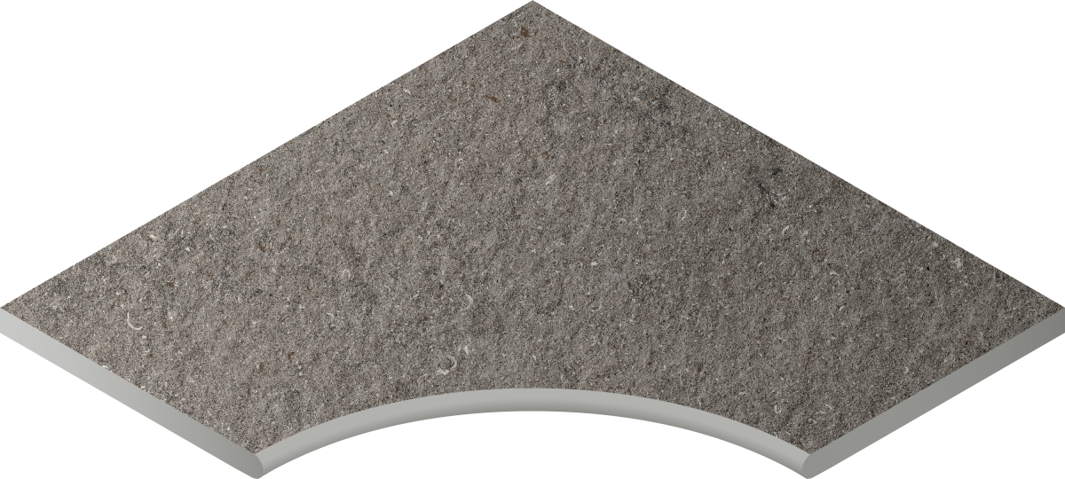 620090001037 Ступень Discover X2 Fume Bordo Angolare Round 60x60