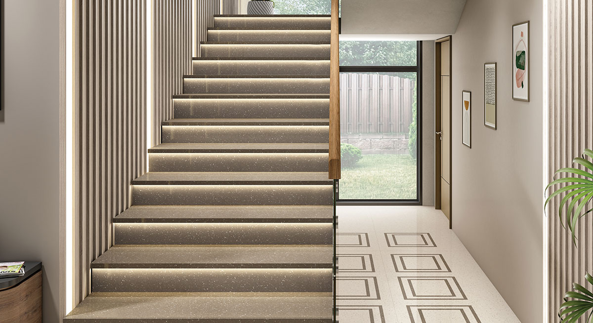 На пол Slab Polished Gravel Olive 240x80 - фото 9