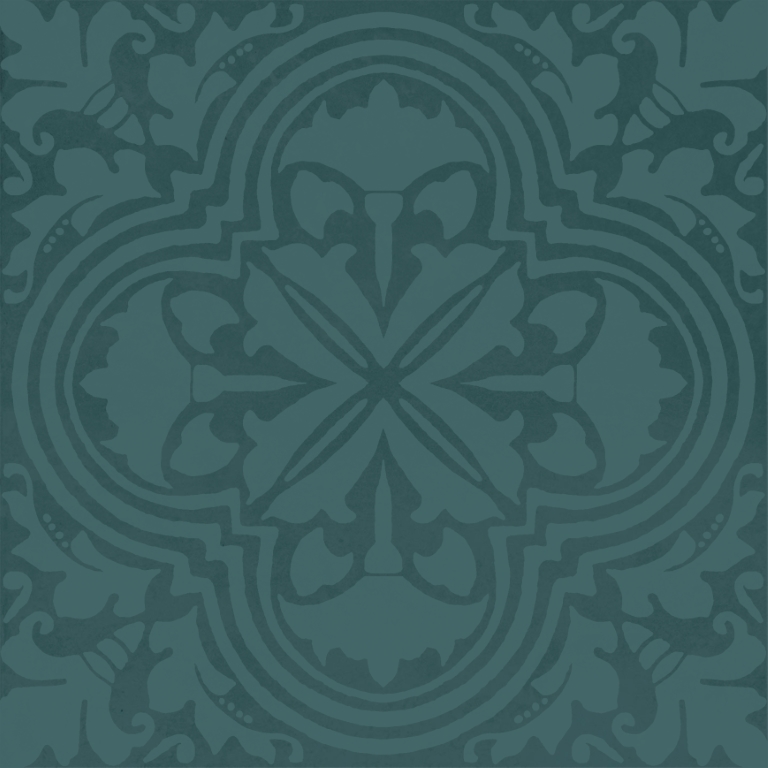 KMD3STA004BN Декор Фес Бирюзовый тёмный глянцевый 15x15x0.77 - фото 2