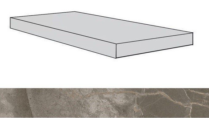 620070001337 Ступень Allure Grey Beauty Scalino Angolare Sx 33x120