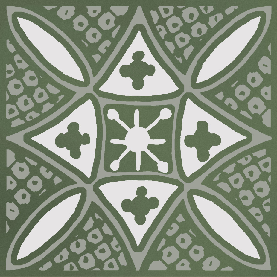 KMD3STA019GN Декор Бахия 2 зелёный глянцевый 9.8x9.8x0.7 - фото 7