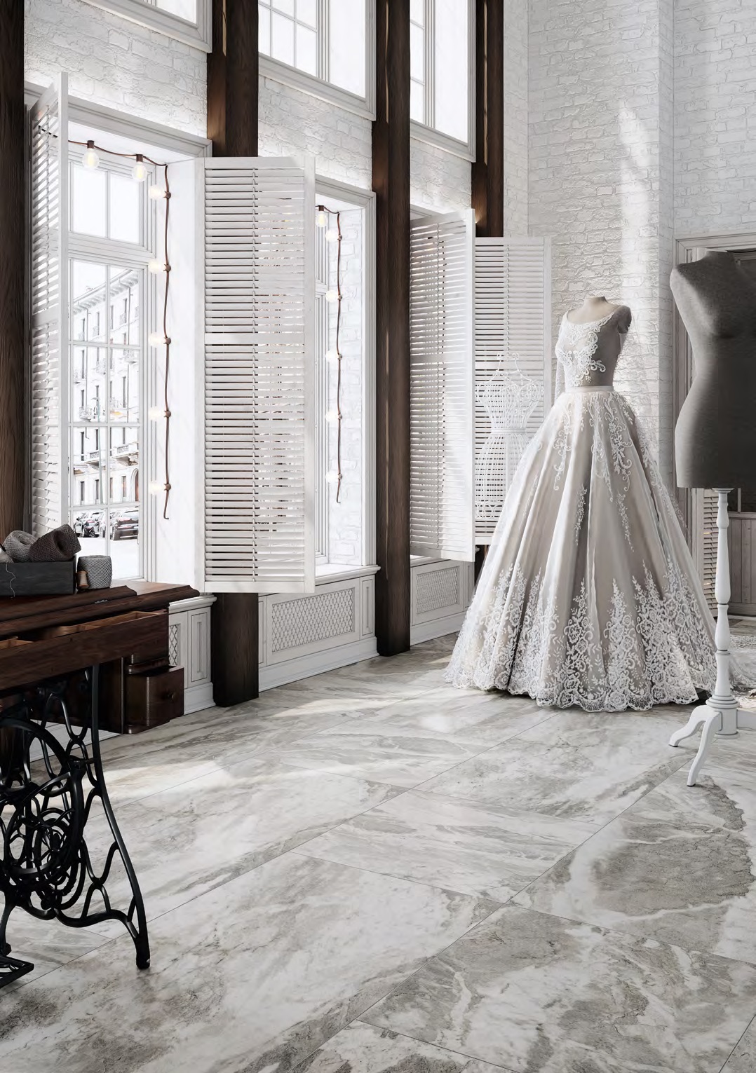 DL503120R/GCF Ступень Альбино Серый 9мм 33*119.5 - фото 2