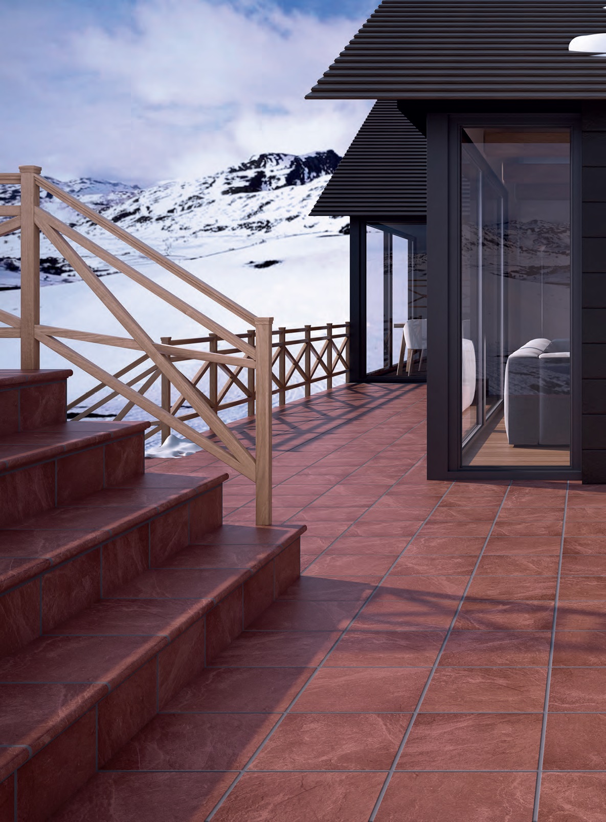 906152 Ступень Tatra Угловая Esquina Rojo - фото 4