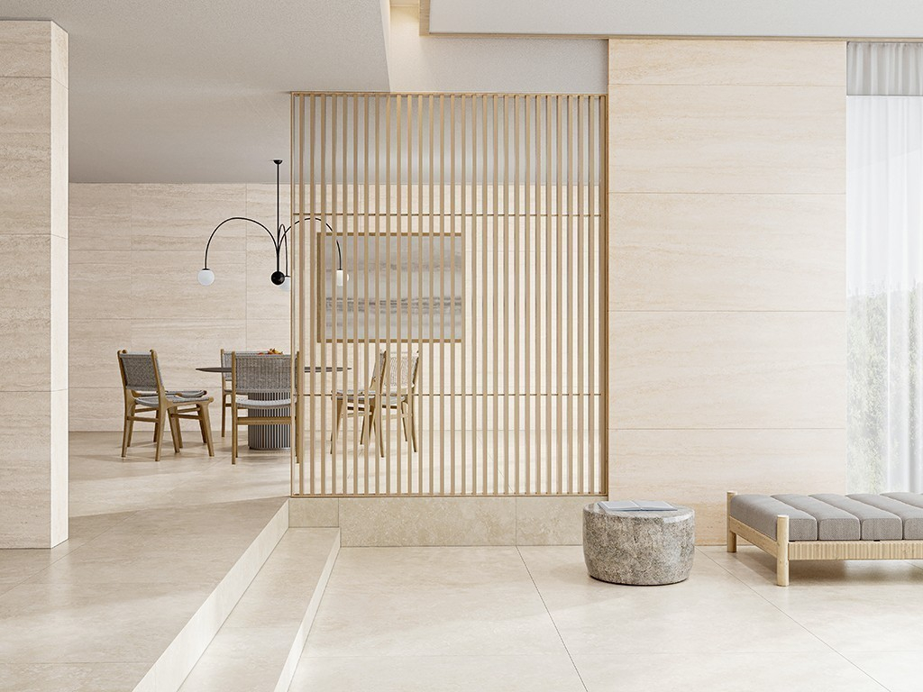 На пол Travertino Noce Rec. 60x120 - фото 4