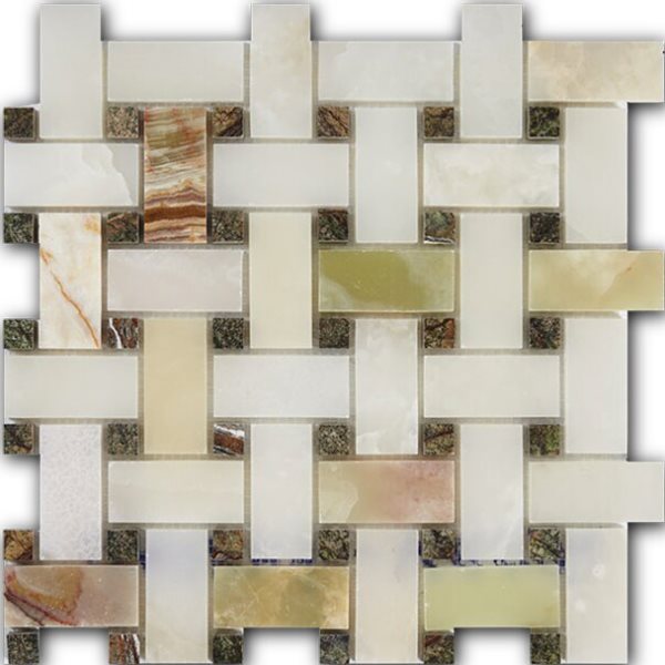 На стену Basket Weave  Verde Onix + Rain Forest Green