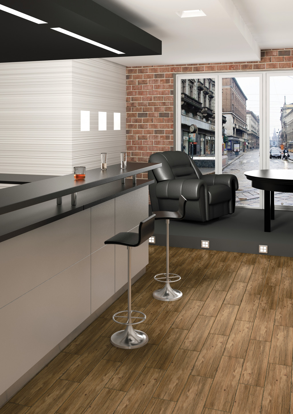 На пол Sherwood GP Brown 14.7x59.4 - фото 7