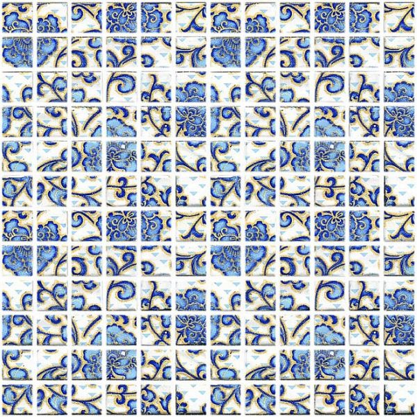 DT19 Декор Мотив Синий 29.8х29.8