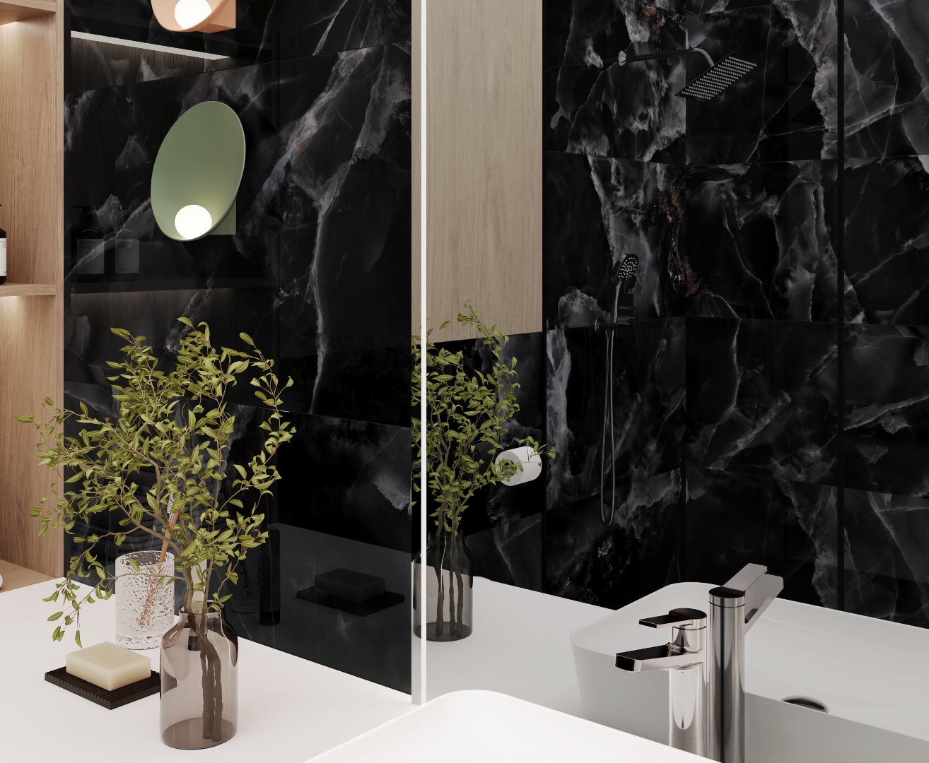 На пол Andora Black Чёрный полированный 60х120 - фото 17