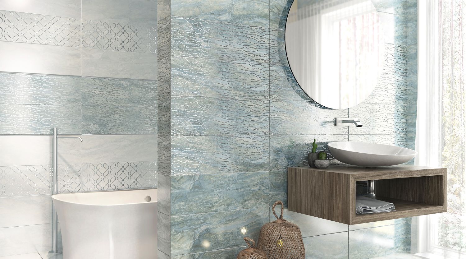 WT15CRT23R На стену Crystal Zaffiro 246*740 - фото 4