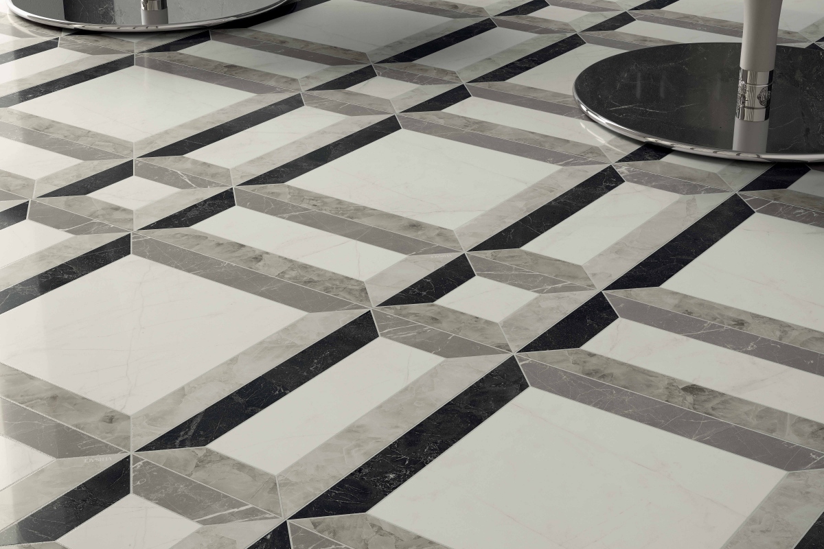 PF60014088 Декор Tarsia Frame Nero Deco Lux 3D Rett 60x120 - фото 13