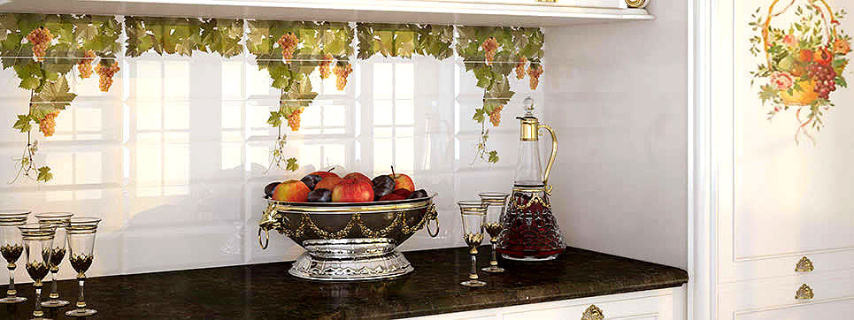 Декор Moscatel Cen.Hojas Blanco - фото 2