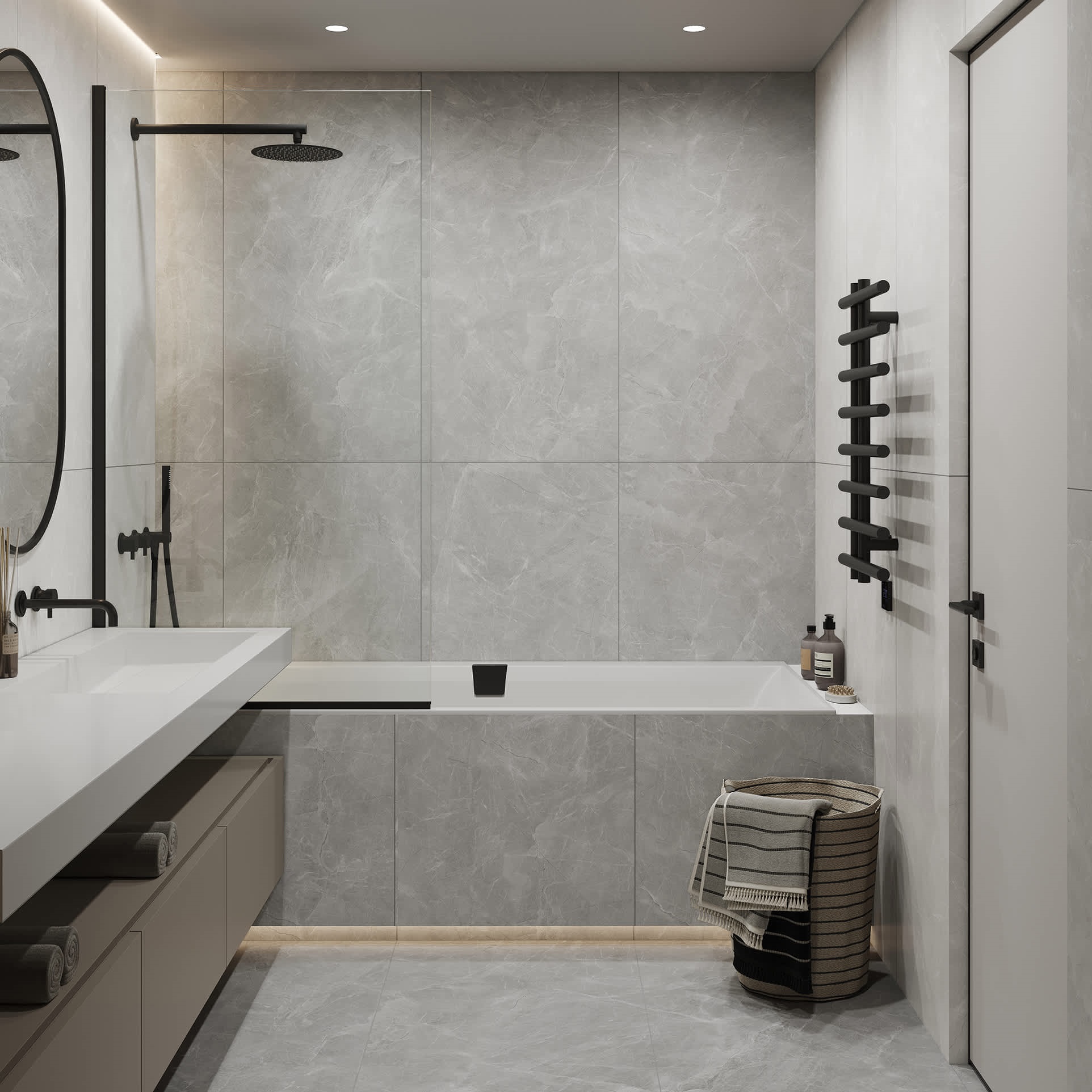 6461-0412 На пол Сумерки / Sumerki Светло-серый 60х60 - фото 16