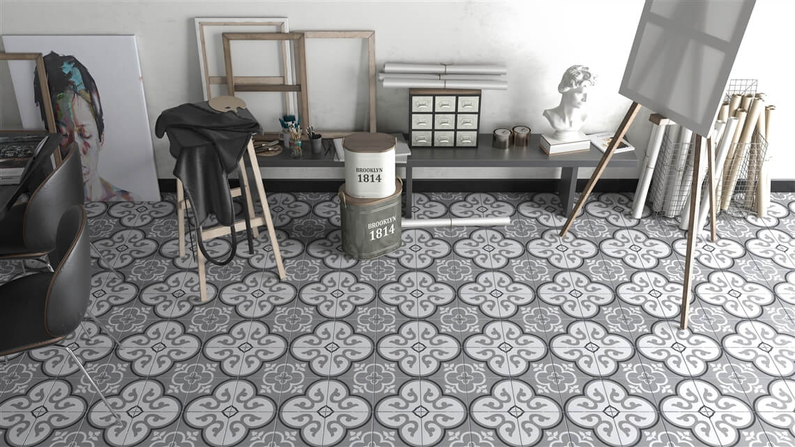 S17610 На пол Viola Grey Matte 20х20 - фото 2