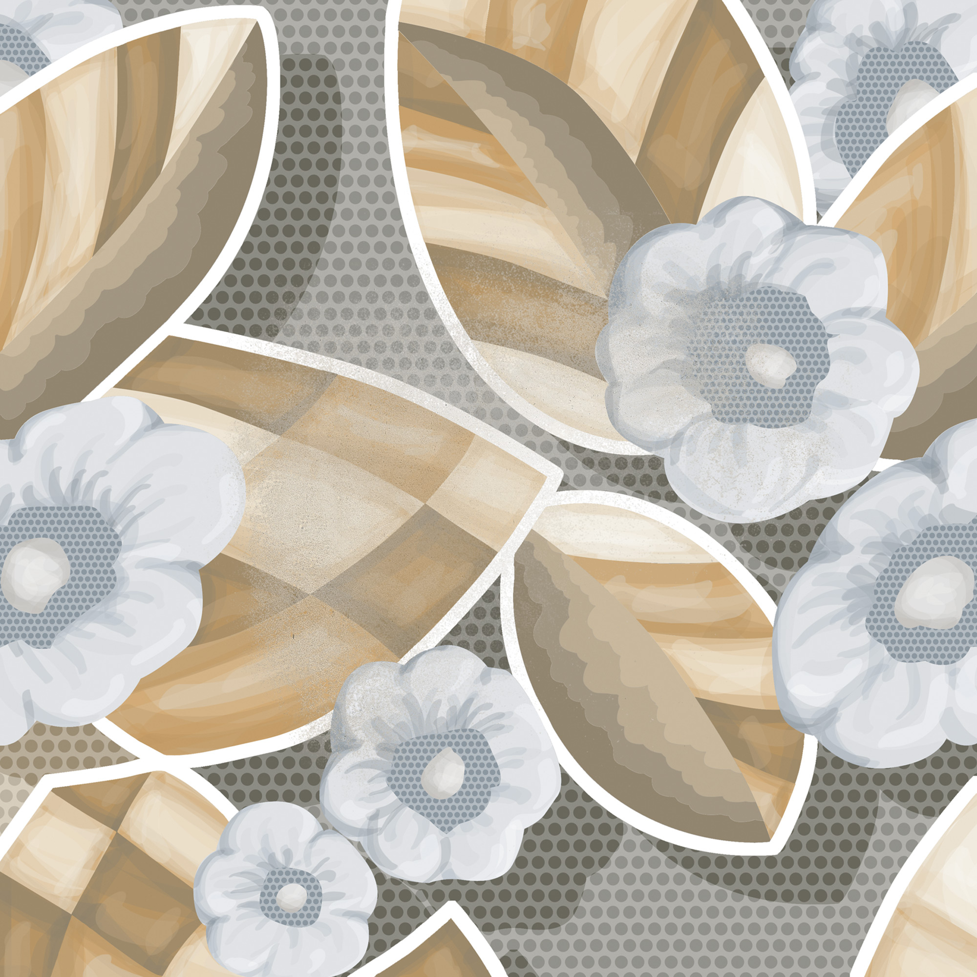 Декор Vodevil Flore Gris - фото 12