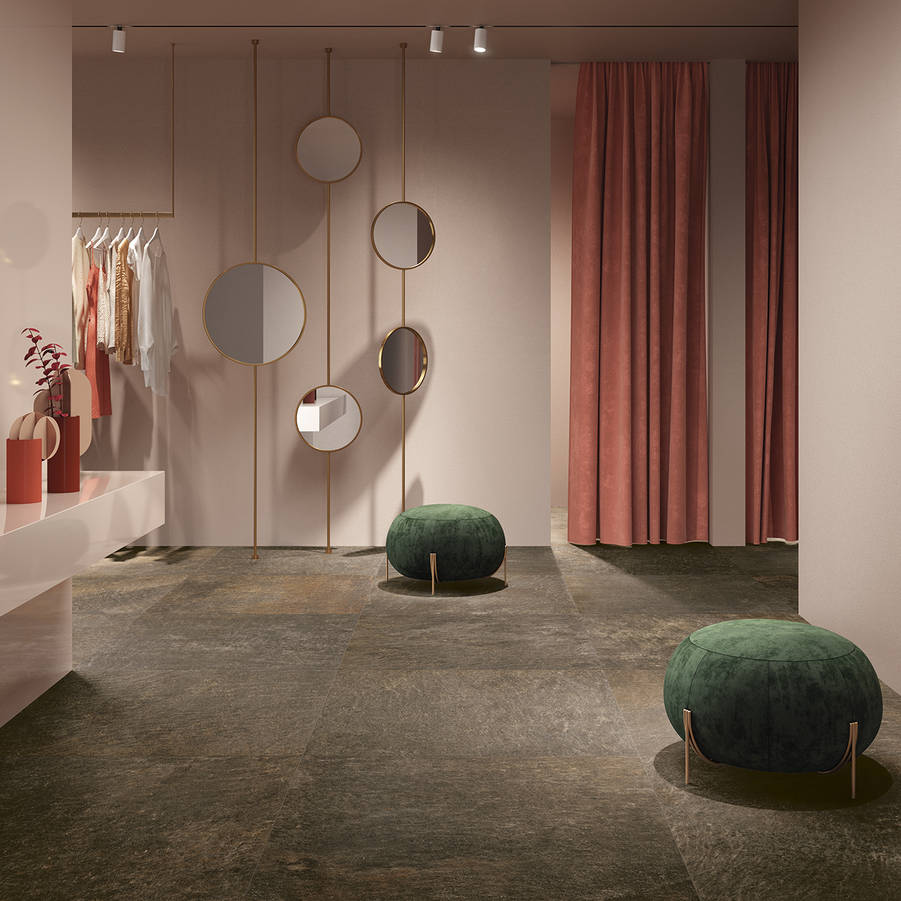 10762261 На пол Absolute Stone Clay Rett 60х120 - фото 2