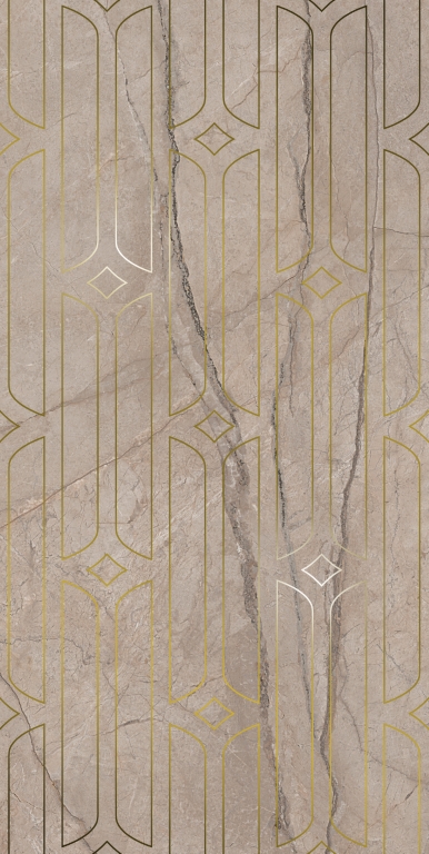 KMD3STA071BR Декор Ифран Бежевый светлый глянцевый обрезной 60x119.5x0.9 - фото 5