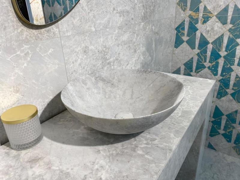 188642 На пол Amazonite Голубой Полированный 60x120 - фото 2