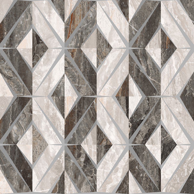 K946629LPR01VTE0 Декор Bergamo Геометрический Микс Теплая Гамма Лаппато R9 Ректификат