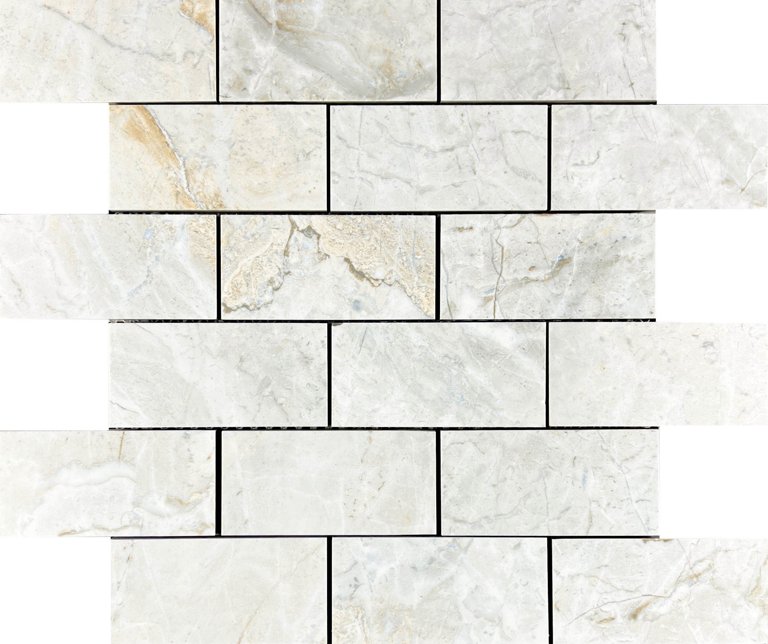 Декор Lumix White Mosaic Brick Bone - фото 3