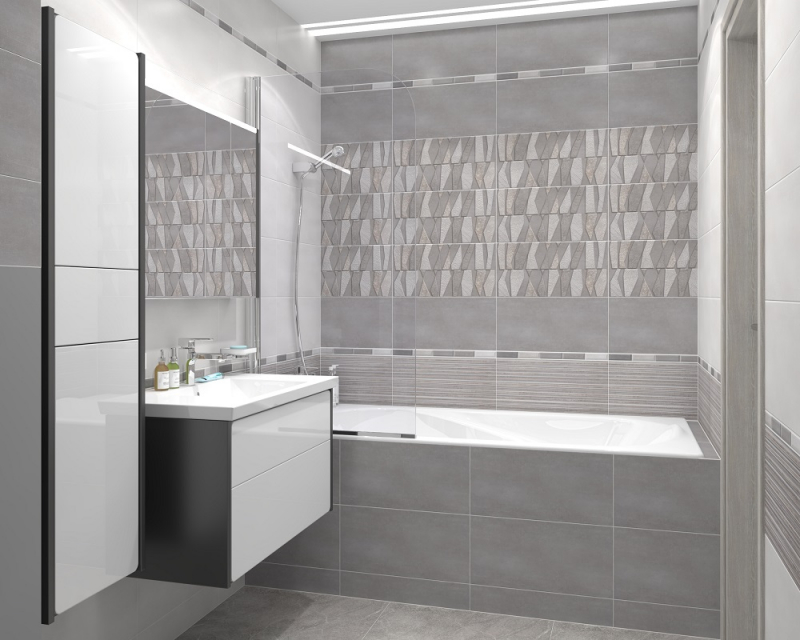 TWU09BIR007 На стену Birma Серая Мозаика Рельефная - фото 14