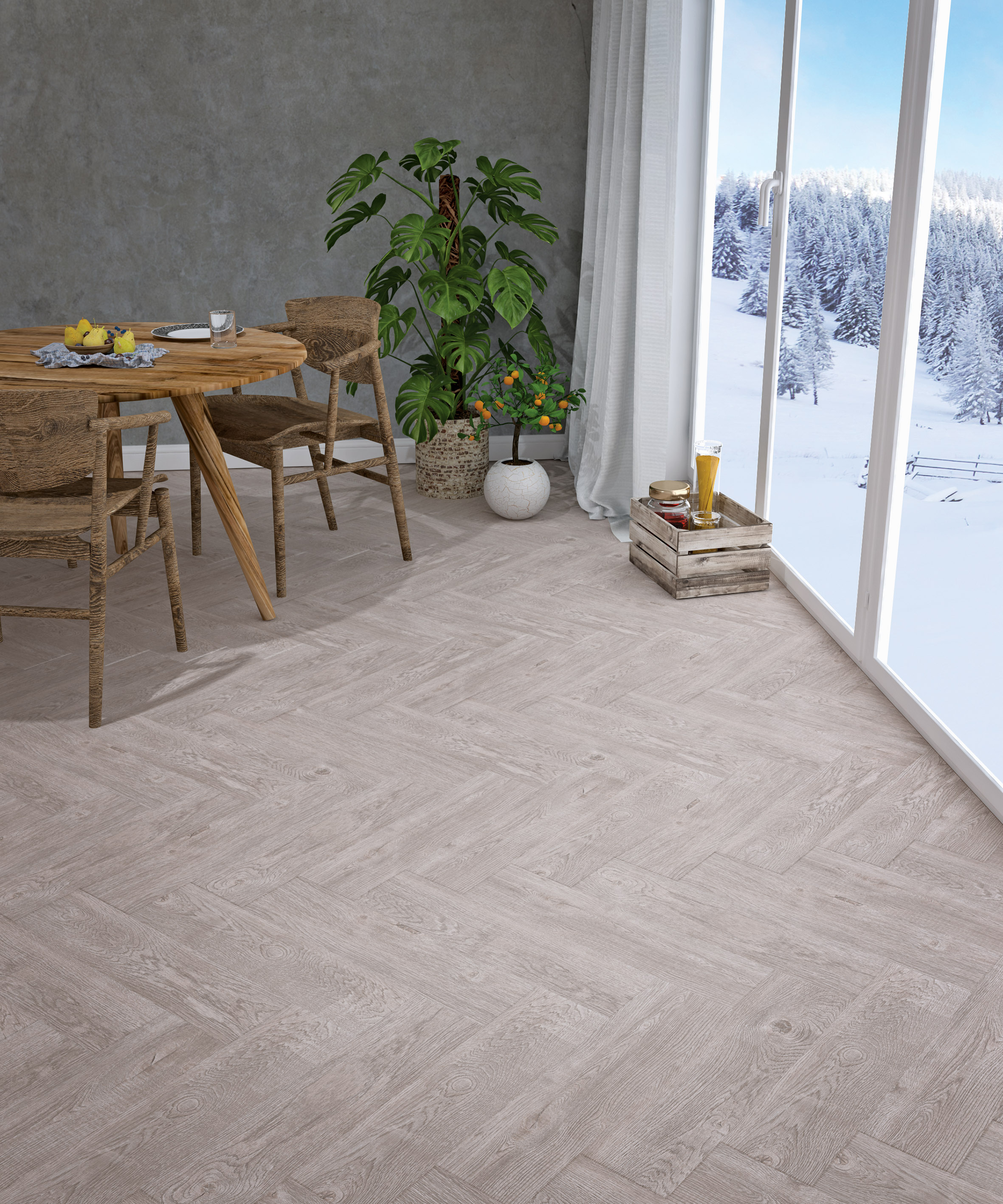 На пол Vitus Белый 59.4x14.7 - фото 17