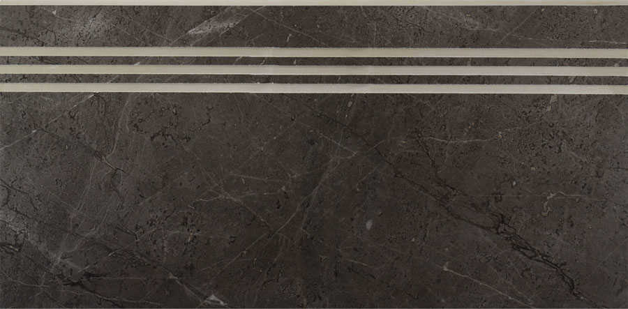 Ступень Gris Mramor Versace Gold Ступень с насечками 60х30